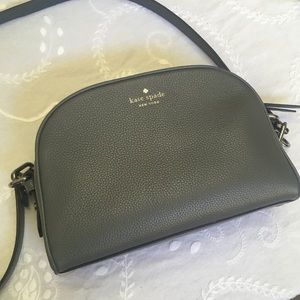 Kate Spade Double Zip Dome Crossbody Dark Gray